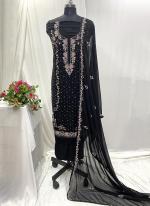 Georgette Black Festival Wear Hand Work Salwaar Suit